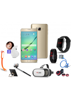Happy 10 In 1 Bundle Offer, Bestel Hot8 cell phone, Portable USB LED Lamp, Ring Holder, Mobile holder, Macra watch, Selfie stick,  Led band watch, VR BOX , s Invisible Mini In-Ear Bluetooth,  Clip Lens 